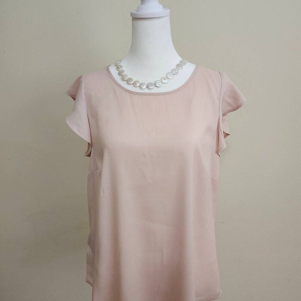 Ann Taylor flutter sleeve blouse